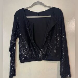 Full sequin Nollie y2k zip up top size M New Year’s Eve party cocktail